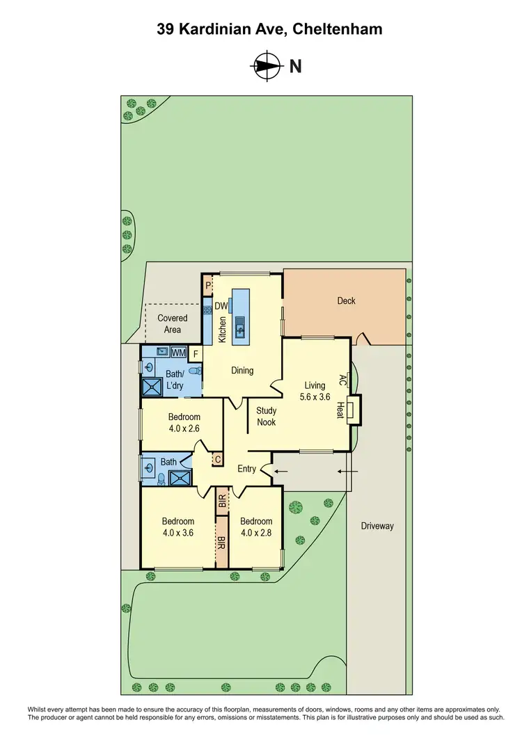 Floorplan of Homely house listing, 39 Kardinian Avenue, Cheltenham VIC 3192