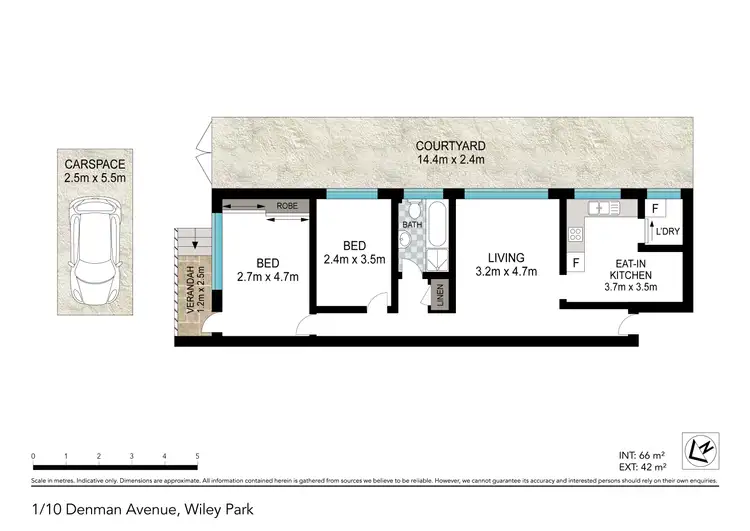 Floorplan of Homely apartment listing, 1/10 Denman Ave, Wiley Park NSW 2195