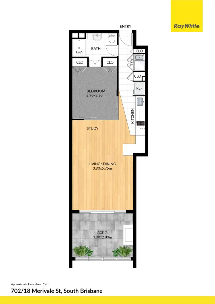 Floorplan of Homely apartment listing, 702/18 Merivale Street, South Brisbane QLD 4101