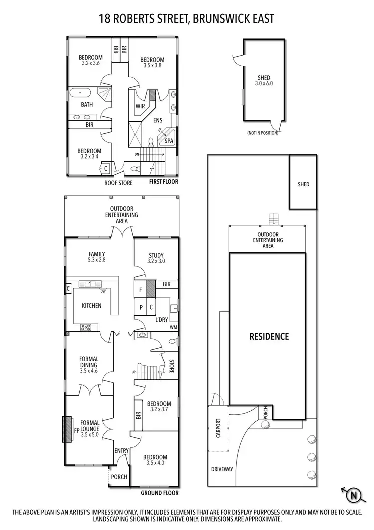 Floorplan of Homely house listing, 18 Roberts Street, Brunswick East VIC 3057