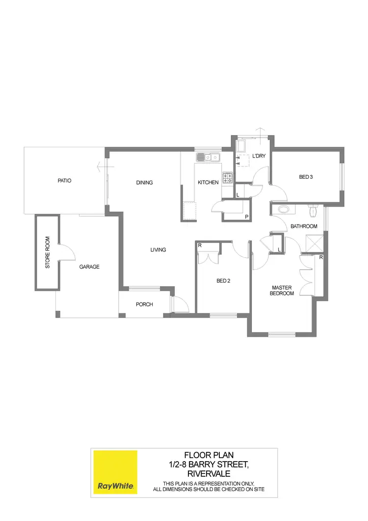 Floorplan of Homely villa listing, 1/2-8 Barry Street, Rivervale WA 6103