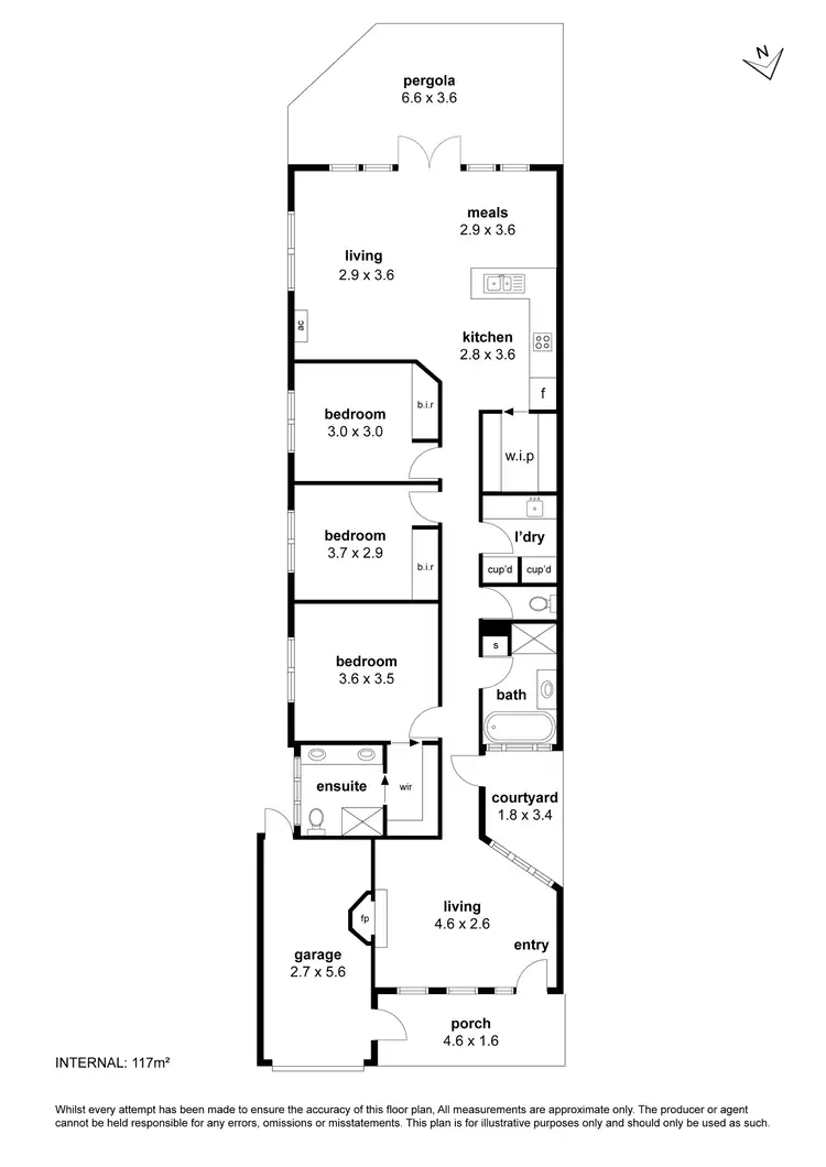 Floorplan of Homely unit listing, 57 Reed Street, Spotswood VIC 3015