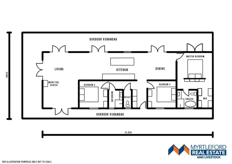 Floorplan of Homely rural property listing, 1090 Diffey Road, Everton Upper VIC 3678