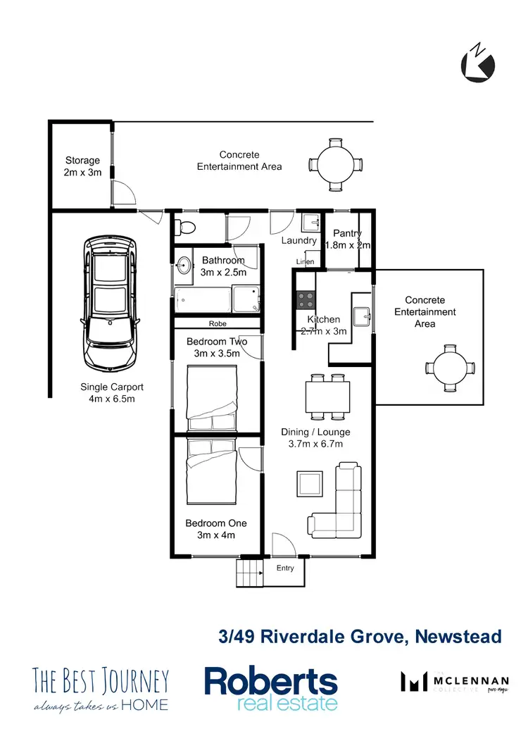 Floorplan of Homely house listing, 3/49 Riverdale Grove, Newstead TAS 7250