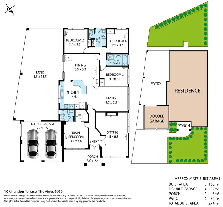 Floorplan of Homely house listing, 10 Chandon Terrace, The Vines WA 6069