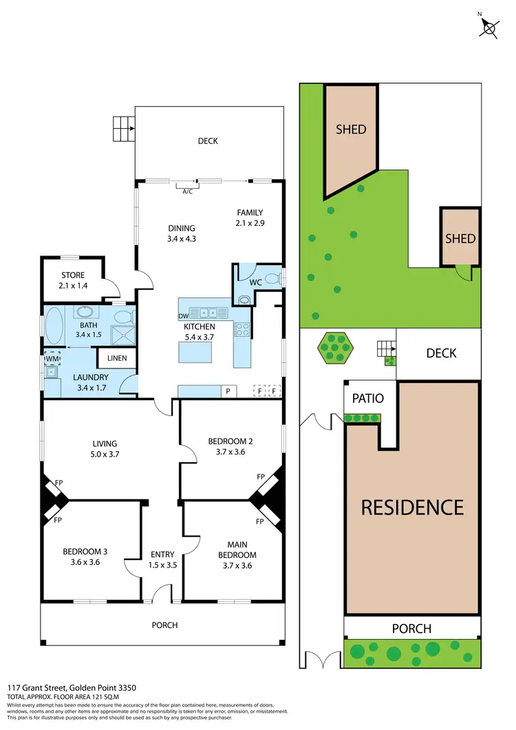 Floorplan of Homely house listing, 117 Grant Street, Golden Point VIC 3350
