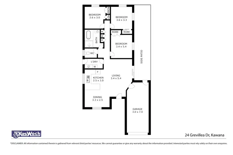 Floorplan of Homely house listing, 24 GREVILLIA DRIVE, Kawana QLD 4701