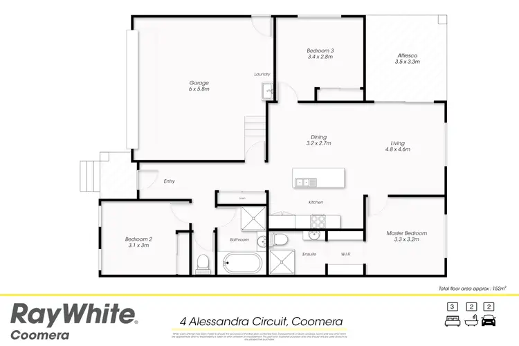 Floorplan of Homely semi-detached listing, 4 Alessandra Circuit, Coomera QLD 4209