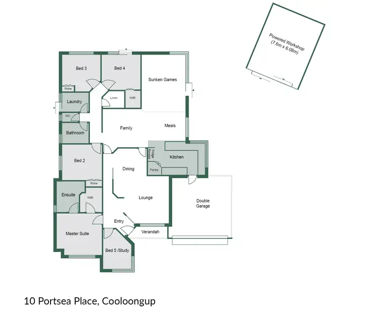 Floorplan of Homely house listing, 10 Portsea Place, Cooloongup WA 6168