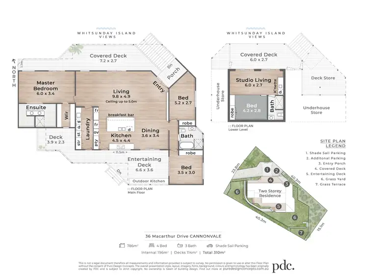 Floorplan of Homely house listing, 36 Macarthur Drive, Cannonvale QLD 4802