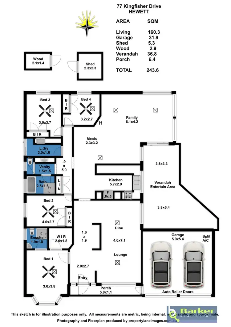 Floorplan of Homely house listing, 77 Kingfisher Drive, Hewett SA 5118