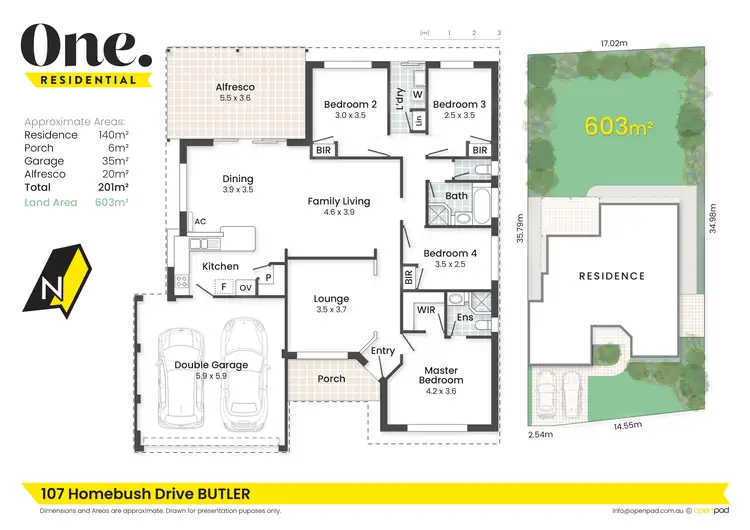 Floorplan of Homely house listing, 107 Homebush Drive, Butler WA 6036