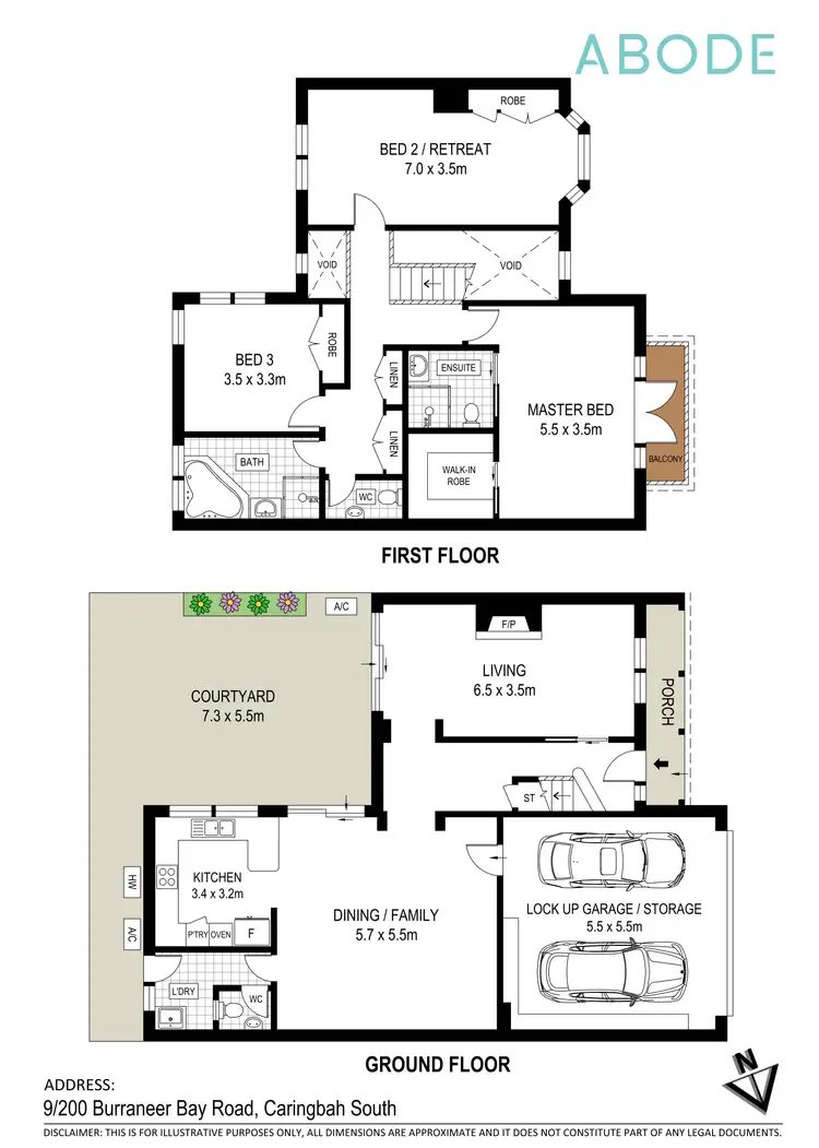 Floorplan of Homely townhouse listing, 9/200-202 Burraneer Bay Road, Caringbah South NSW 2229