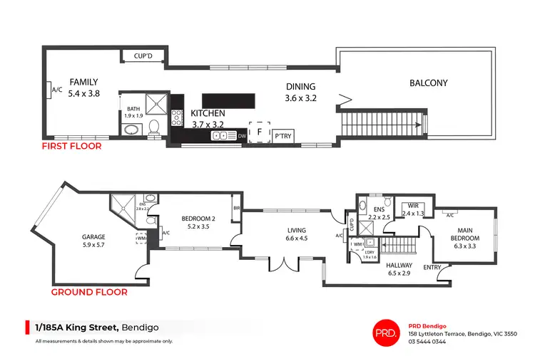 Floorplan of Homely house listing, 1/185 King Street, Bendigo VIC 3550