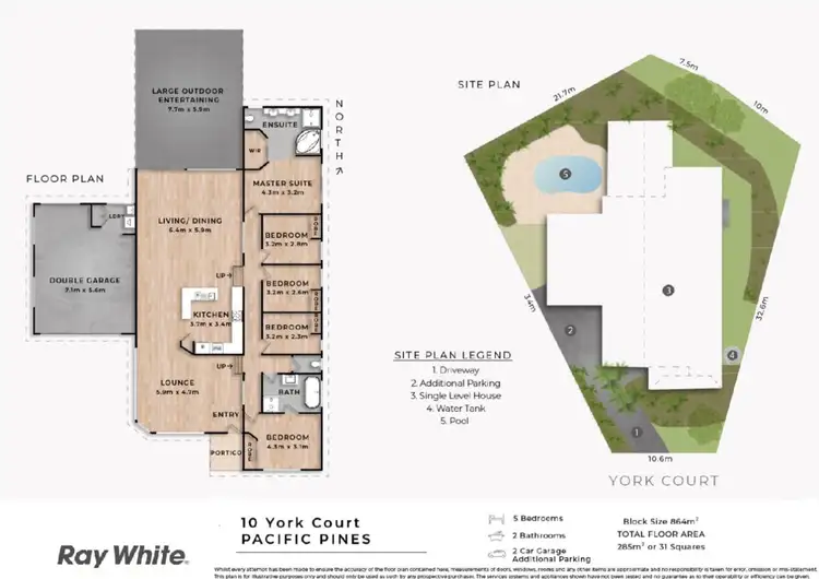 Floorplan of Homely house listing, 10 York Court, Pacific Pines QLD 4211