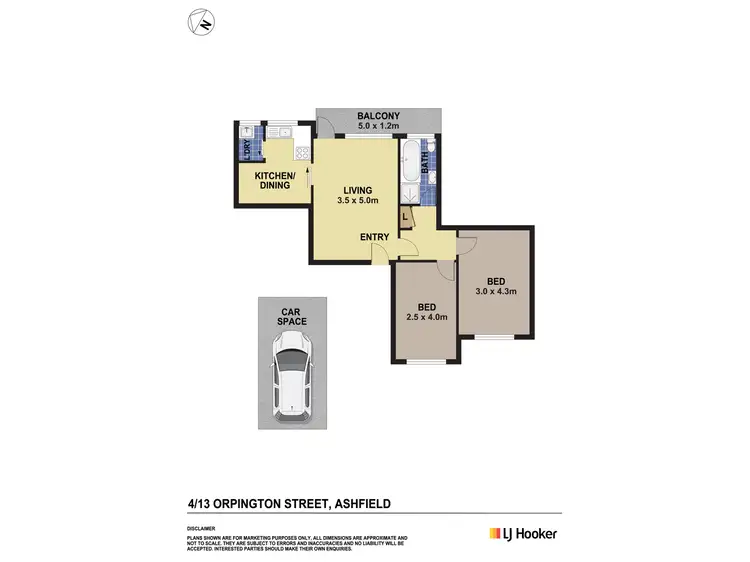 Floorplan of Homely unit listing, 4/13 Orpington Street, Ashfield NSW 2131