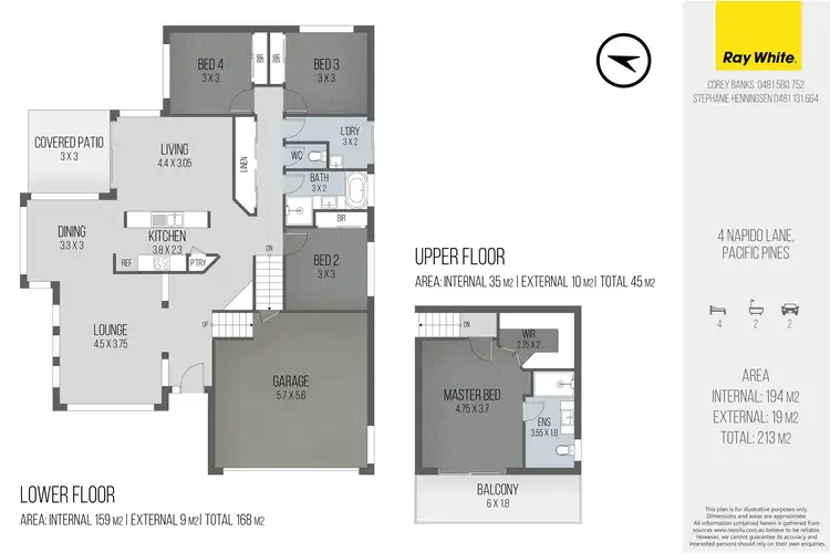 Floorplan of Homely house listing, 4 Napido Lane, Pacific Pines QLD 4211