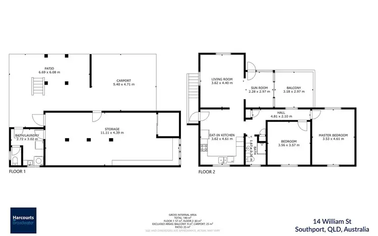 Floorplan of Homely house listing, 14 William Street, Southport QLD 4215