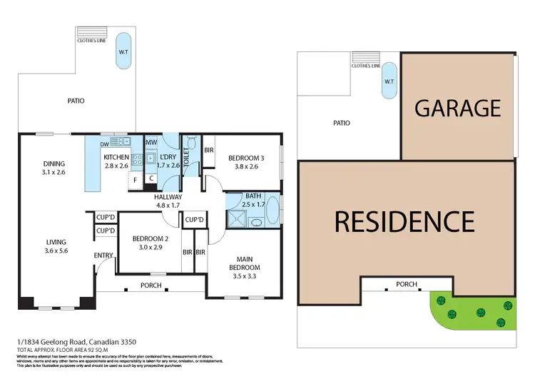 Floorplan of Homely townhouse listing, 1/1834 Geelong Road, Mount Helen VIC 3350