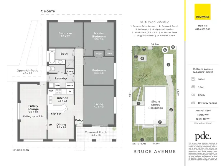 Floorplan of Homely house listing, 45 Bruce Avenue, Paradise Point QLD 4216