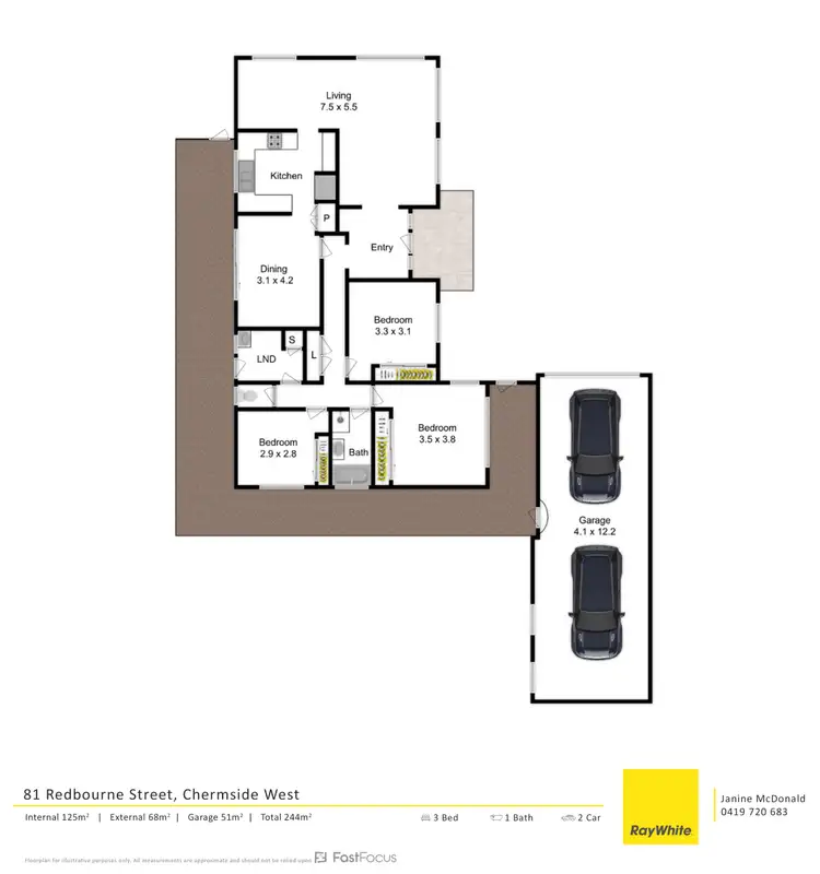 Floorplan of Homely house listing, 81 Redbourne Street, Chermside West QLD 4032
