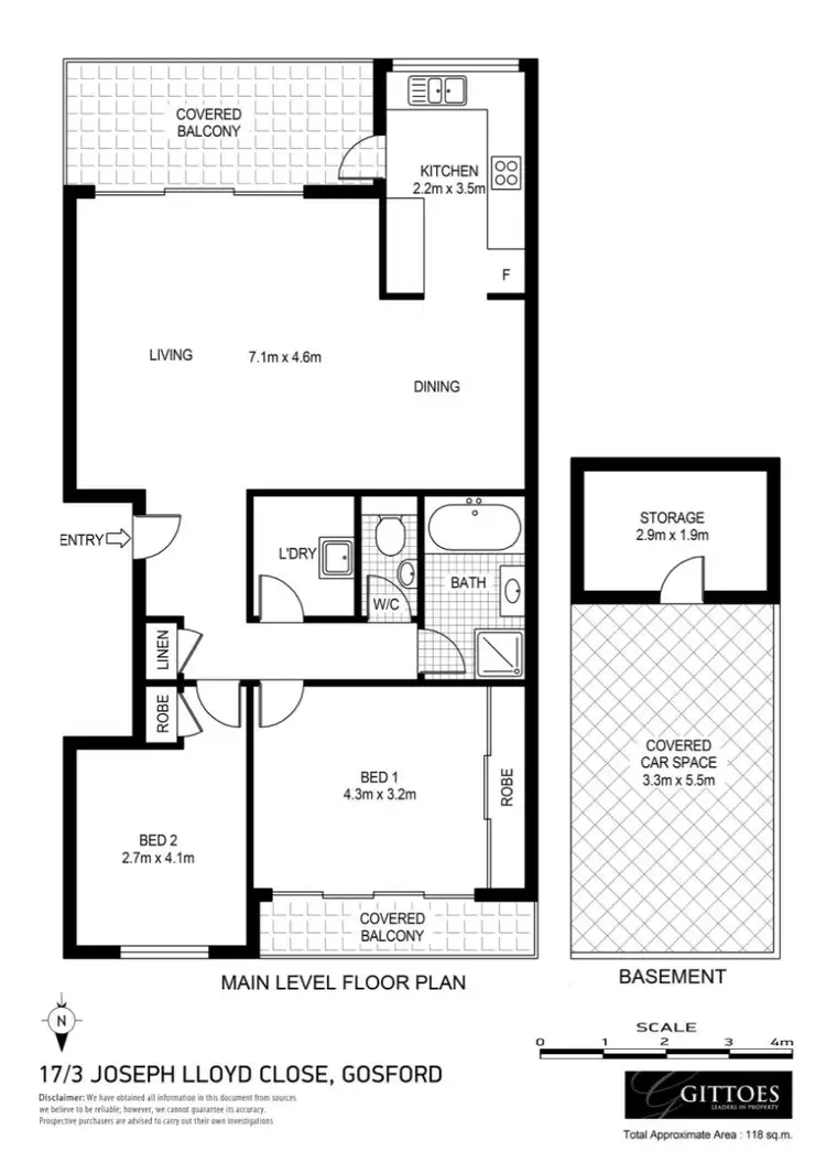 Floorplan of Homely unit listing, 17/3 Joseph Lloyd Close, Gosford NSW 2250