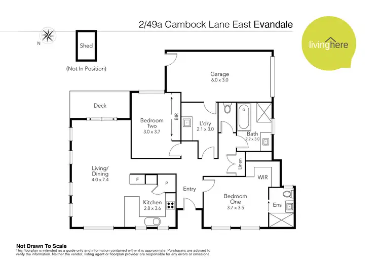 Floorplan of Homely unit listing, 2/49a Cambock Lane East, Evandale TAS 7212