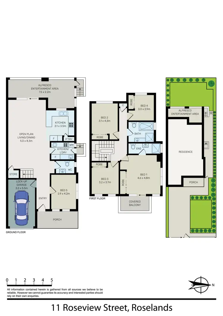 Floorplan of Homely semi-detached listing, 11 Roseview Avenue, Roselands NSW 2196