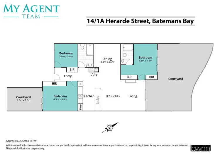 Floorplan of Homely unit listing, 14/1A Herarde Street, Batemans Bay NSW 2536