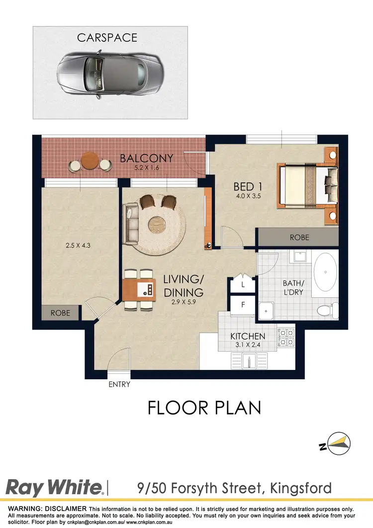 Floorplan of Homely apartment listing, 9/50 Forsyth Street, Kingsford NSW 2032