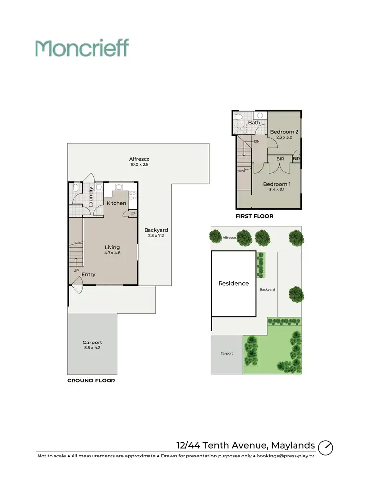 Floorplan of Homely townhouse listing, 12/44 Tenth Avenue, Maylands WA 6051