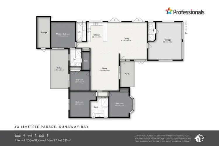 Floorplan of Homely house listing, 44 Limetree Parade, Runaway Bay QLD 4216