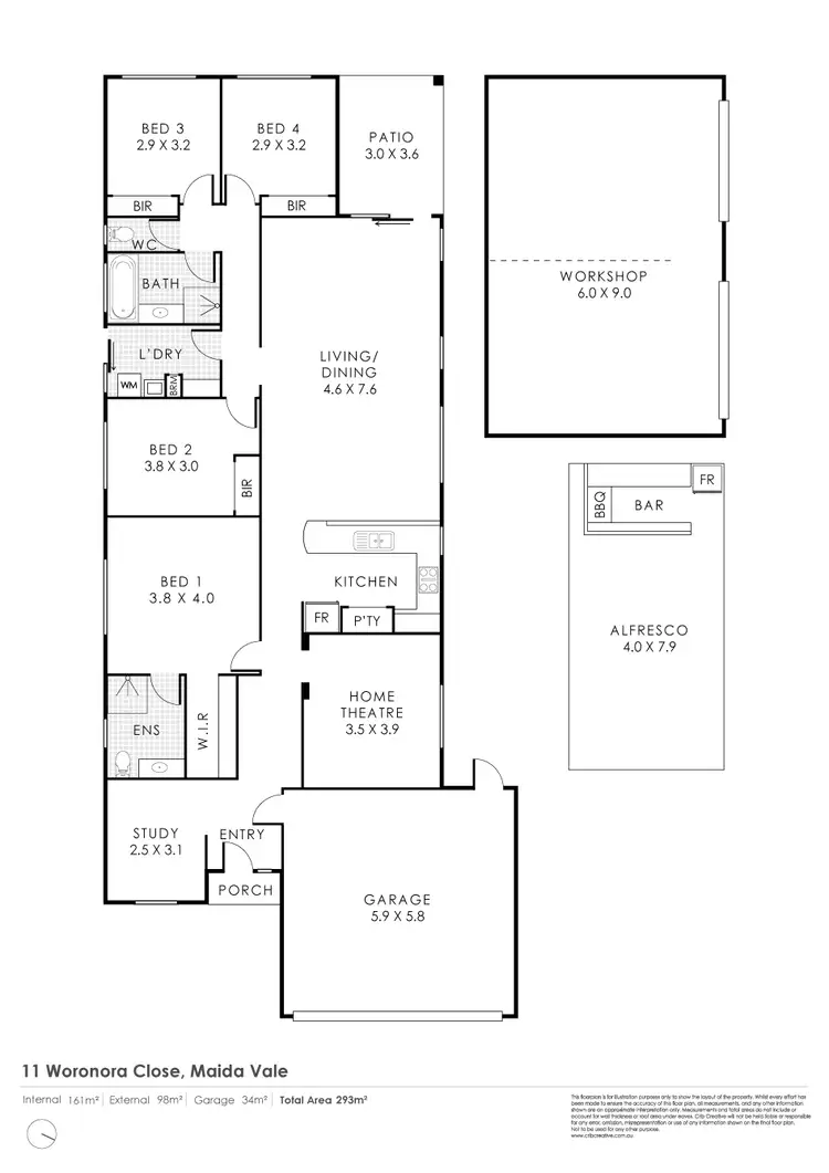 Floorplan of Homely house listing, 11 Woronora Close, Maida Vale WA 6057
