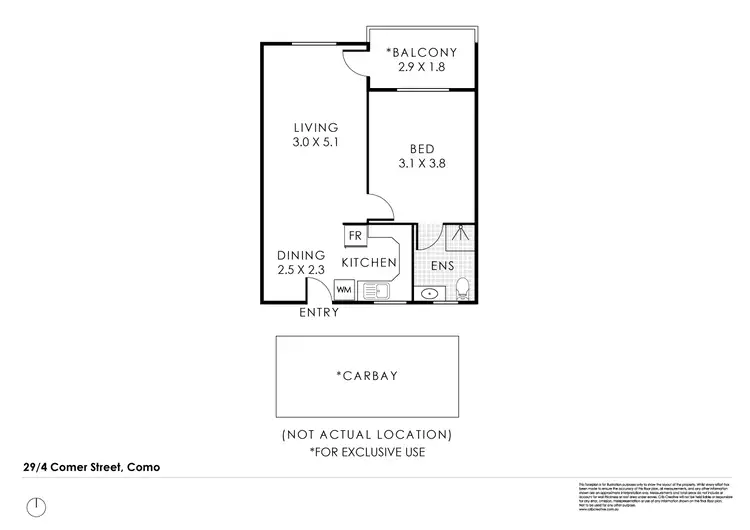 Floorplan of Homely unit listing, 29/4 Comer Street, Como WA 6152