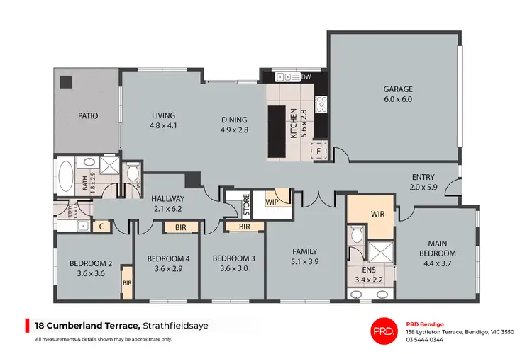 Floorplan of Homely house listing, 18 Cumberland Terrace, Strathfieldsaye VIC 3551