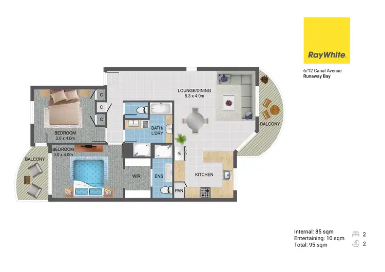Floorplan of Homely unit listing, 6/12 Canal Avenue, Runaway Bay QLD 4216