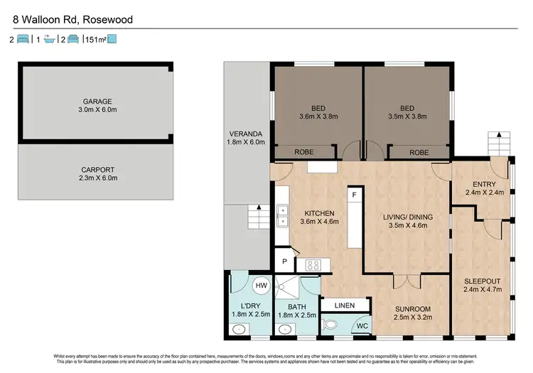 Floorplan of Homely house listing, 8 Walloon Road, Rosewood QLD 4340