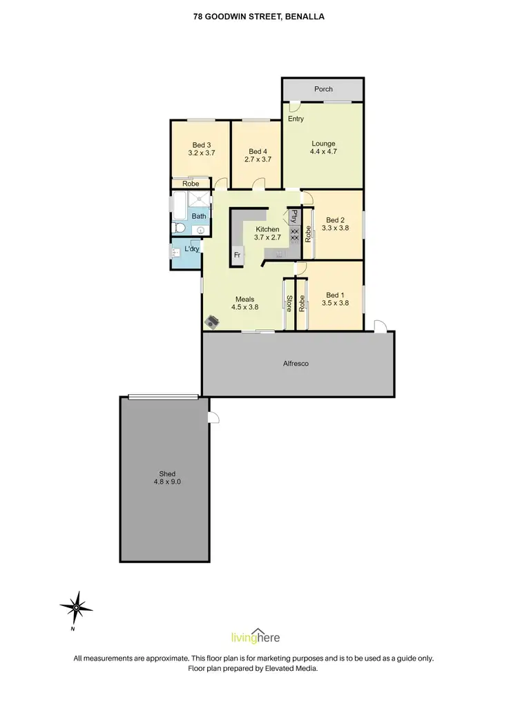 Floorplan of Homely house listing, 78 Goodwin Street, Benalla VIC 3672