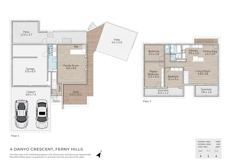 Floorplan of Homely house listing, 4 Danyo Crescent, Ferny Hills QLD 4055