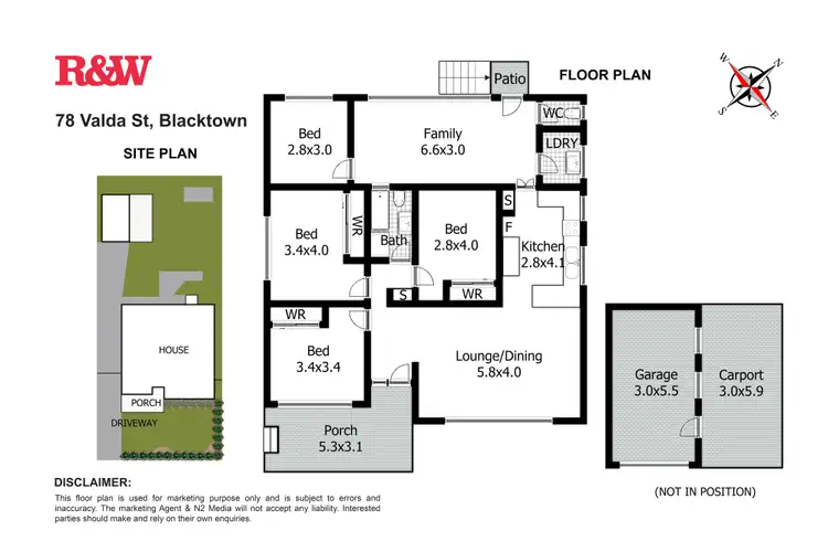 Floorplan of Homely house listing, 78 Valda Street, Blacktown NSW 2148