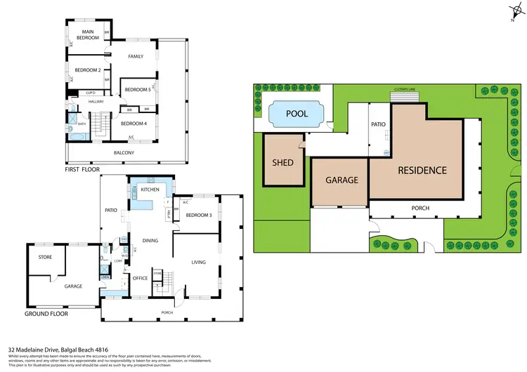 Floorplan of Homely house listing, 32 Madelaine Drive, Balgal Beach QLD 4816