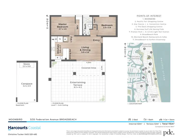Floorplan of Homely apartment listing, 3/25 Federation Avenue, Broadbeach QLD 4218