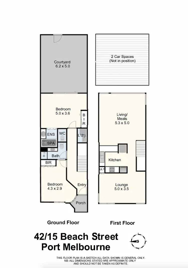 Floorplan of Homely townhouse listing, 42/15 Beach Street, Port Melbourne VIC 3207