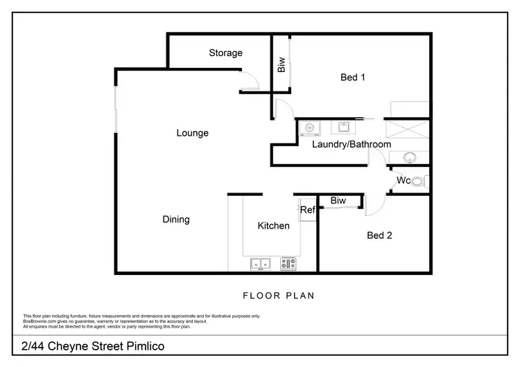 Floorplan of Homely unit listing, 2/44 Cheyne Street, Pimlico QLD 4812