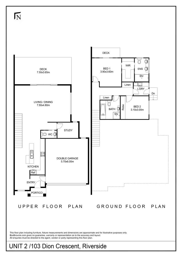 Floorplan of Homely house listing, 2/103 Dion Crescent, Riverside TAS 7250