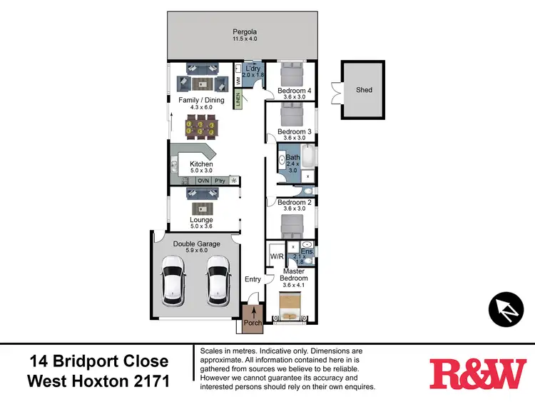 Floorplan of Homely house listing, 14 Bridport Close, West Hoxton NSW 2171