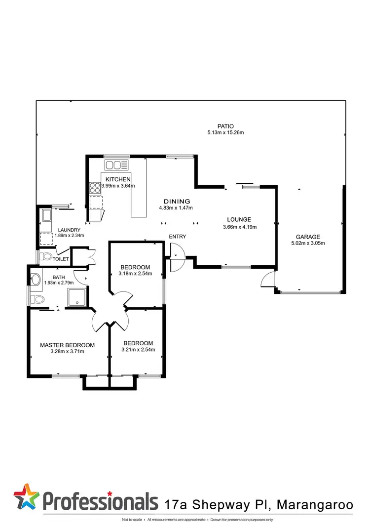 Floorplan of Homely villa listing, 17A Shepway Place, Marangaroo WA 6064