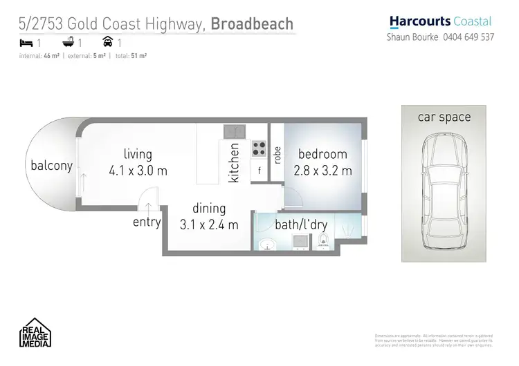 Floorplan of Homely apartment listing, 5/2753 Gold Coast Highway, Broadbeach QLD 4218