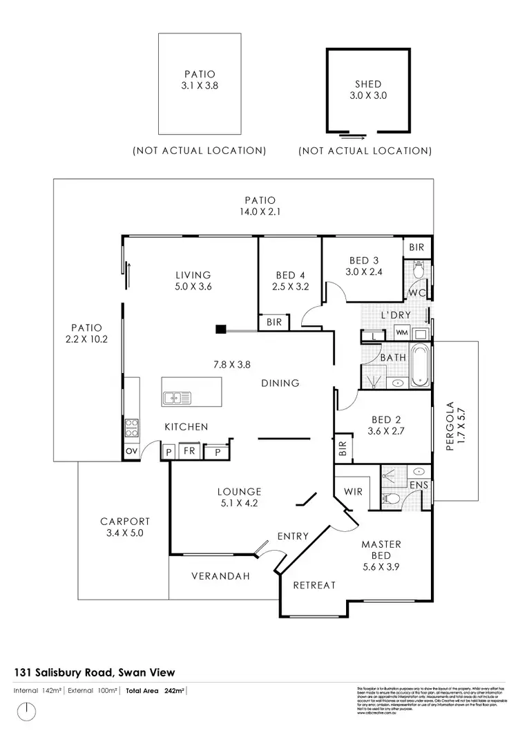 Floorplan of Homely house listing, 131 Salisbury Road, Swan View WA 6056