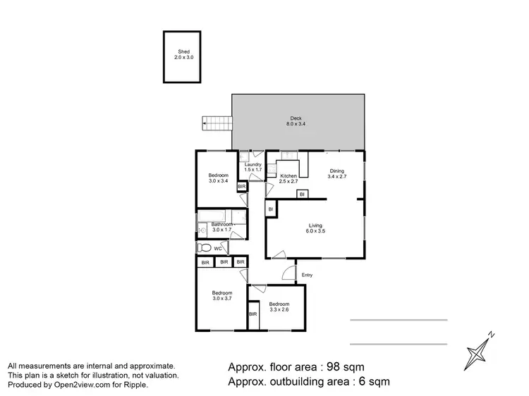 Floorplan of Homely house listing, 15 Cuthbertson Place, Lenah Valley TAS 7008